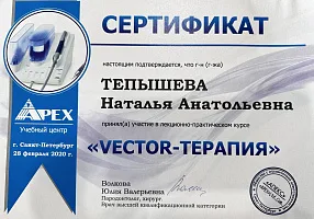 Сертификаты и дипломы Тепышева Наталья Анатольевна