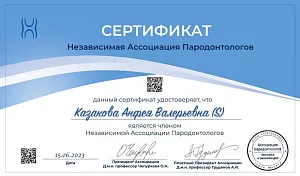 Сертификаты и дипломы Казакова Анфея Валерьевна