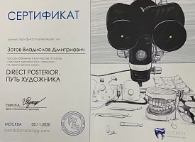Сертификаты и дипломы Зотов Владислав Дмитриевич