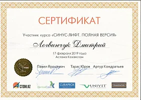 Сертификаты и дипломы Логвинчук Дмитрий Николаевич