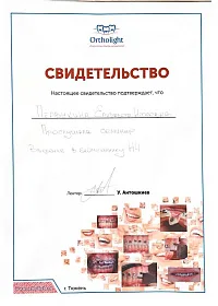 Сертификаты и дипломы Литвинова Елизавета Игоревна