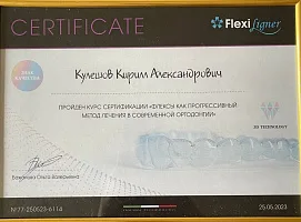 Сертификаты и дипломы Кулешов Кирилл Александрович